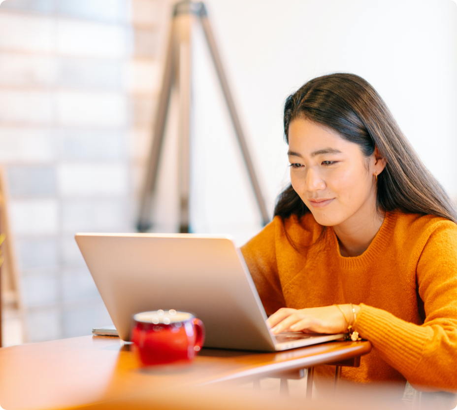 Employee working confidently and independently