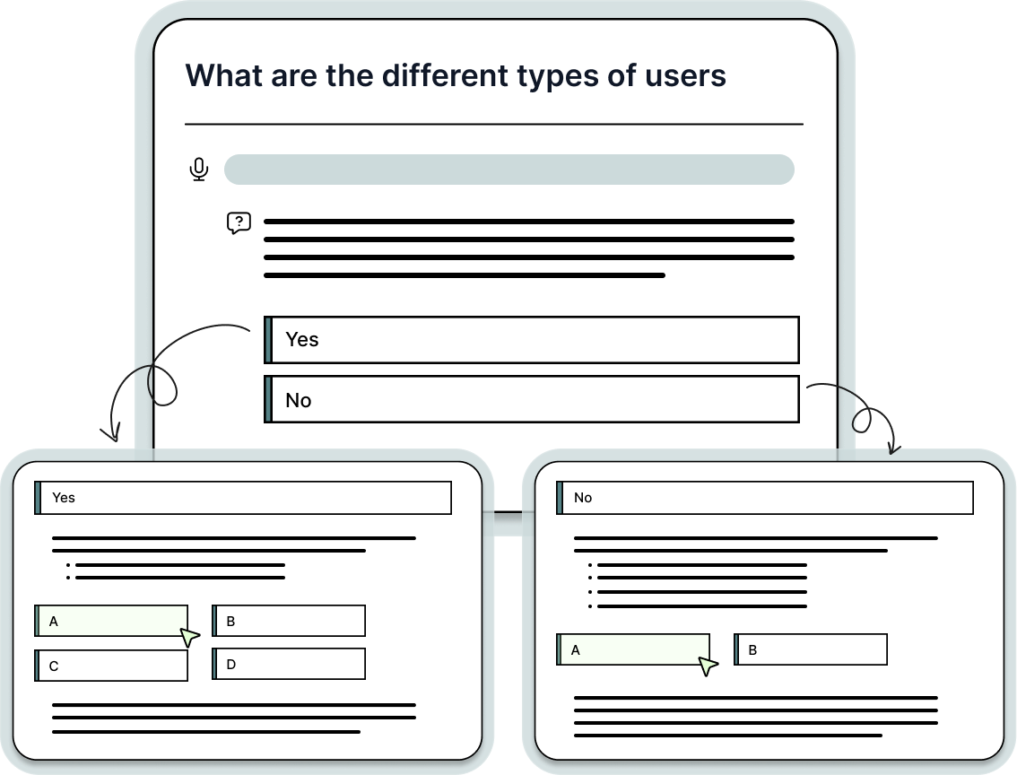 Different paths for a troubleshooting guides