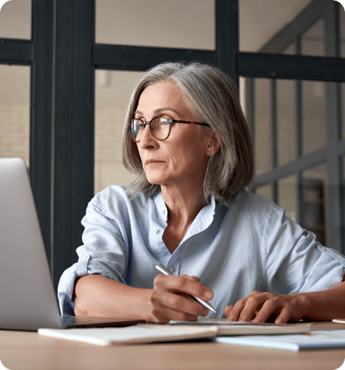 Woman working at desk