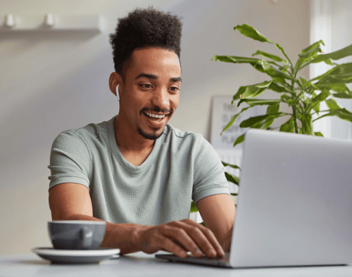 Man working on computer