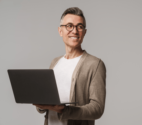 Man working on computer