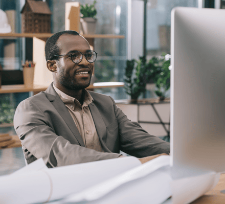 Man working at computer