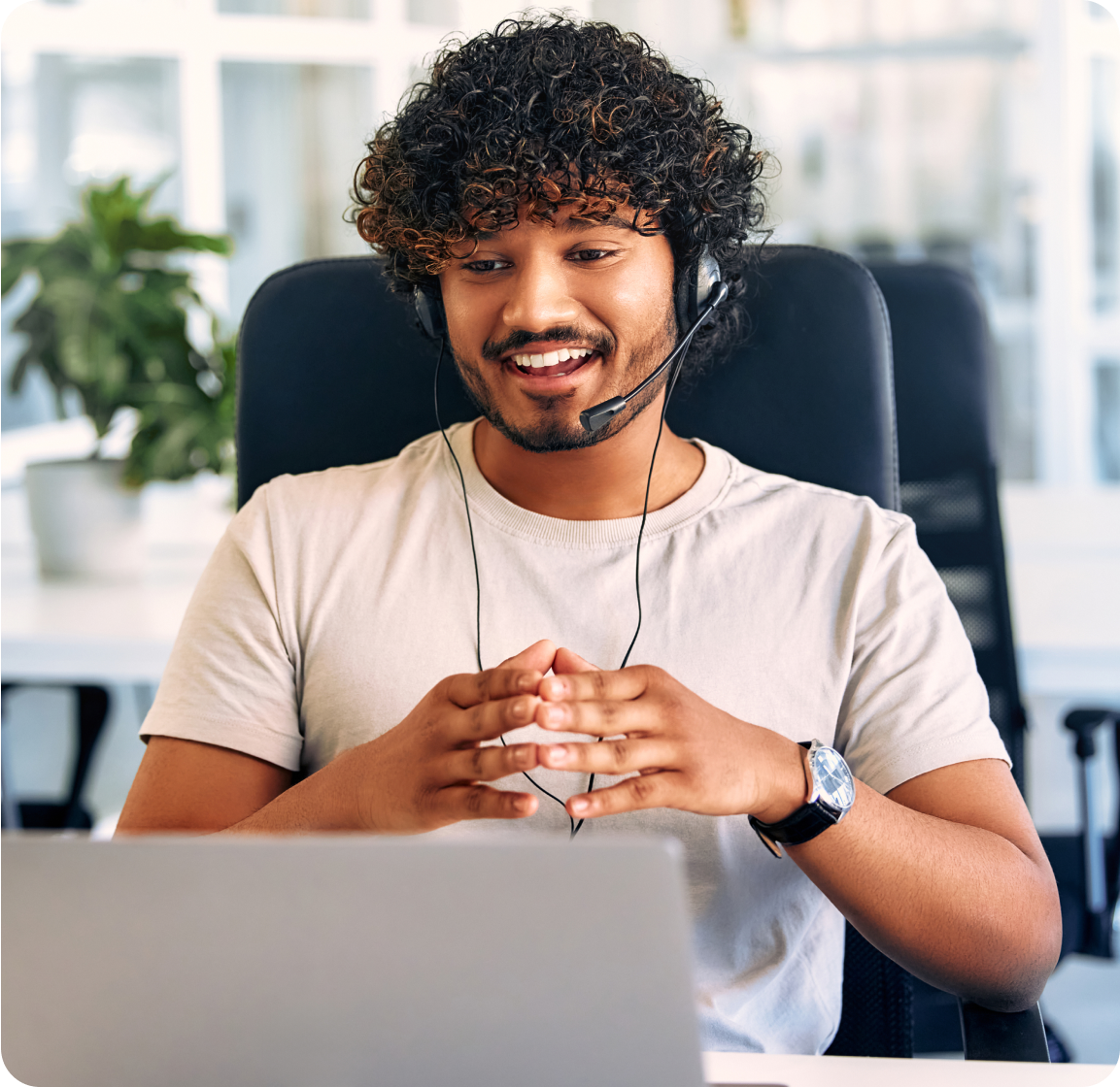 Employee working at computer