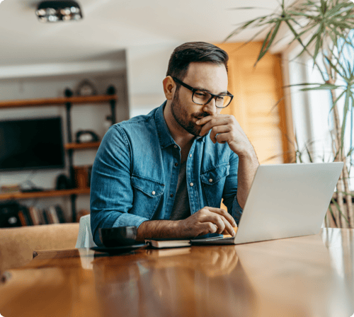 Man working on computer