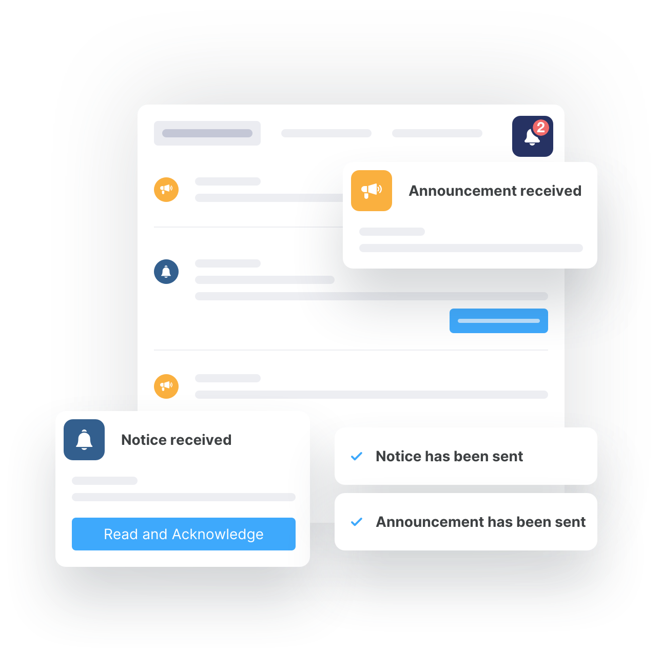 Notifications UI Illustration